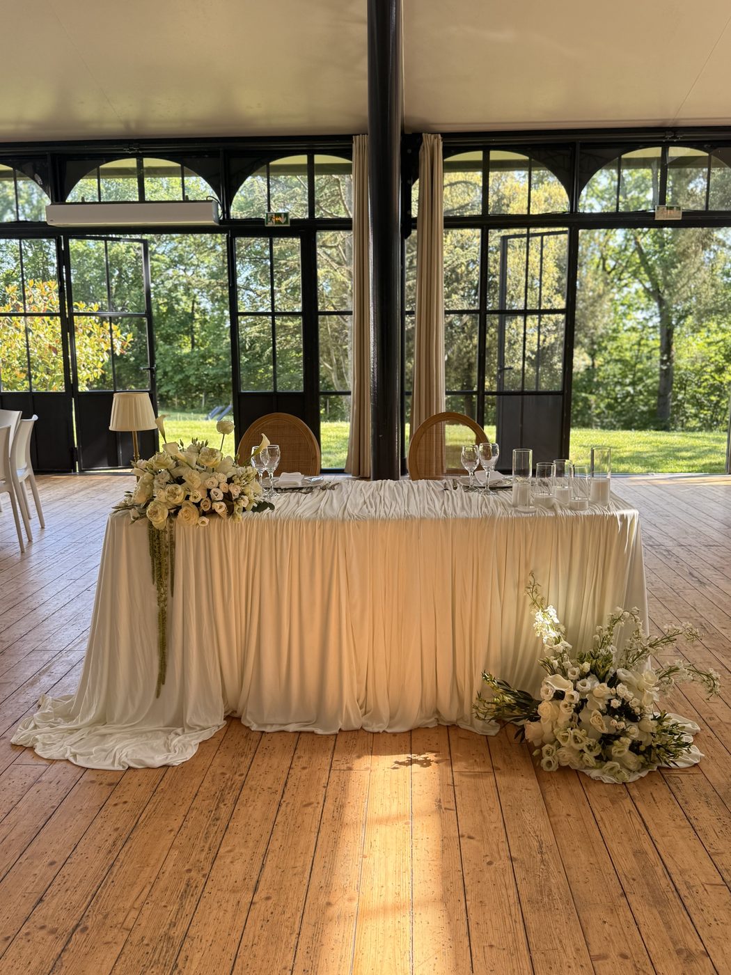 Table d'honneur dans une orangerie